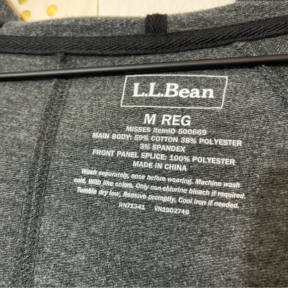 🌟Host Pick- L.L. Bean Open Front Hooded Cardigan Sweater Top w Pockets size M - Picture 4 of 10